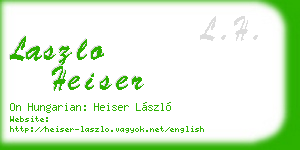laszlo heiser business card